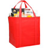 Hercules Non-Woven Grocery Tote — RED (RE) — blank product view — 17