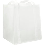 Hercules Non-Woven Grocery Tote — White (WH) — blank right angle — 11