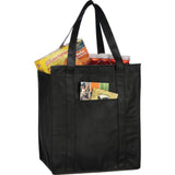Hercules Insulated Grocery Tote Bag — Black (BK) — blank product view — 19