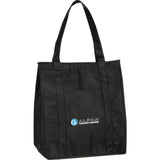 Hercules Insulated Grocery Tote Bag — Black (BK) — decorated product view — 16