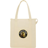 Hercules Insulated Grocery Tote Bag — Cream (CR) — decorated front view — 31