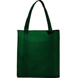 Hercules Insulated Grocery Tote Bag — Hunter Green (HGR) — blank front view — 11