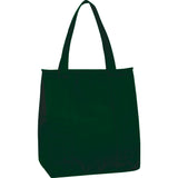 Hercules Insulated Grocery Tote Bag — Hunter Green (HGR) — blank front view — 12