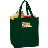 Hercules Insulated Grocery Tote Bag — Hunter Green (HGR) — blank product view — 13