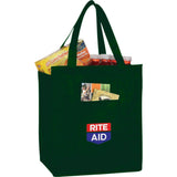 Hercules Insulated Grocery Tote Bag — Hunter Green (HGR) — decorated product view — 10