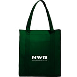 Hercules Insulated Grocery Tote Bag — Hunter Green (HGR) — decorated product view — 9
