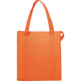 Hercules Insulated Grocery Tote Bag — Orange (OR) — blank front view — 29