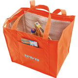 Hercules Insulated Grocery Tote Bag — Orange (OR) — decorated product view — 28