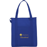 Hercules Insulated Grocery Tote Bag — Royal Blue (RBL) — decorated front view — 2