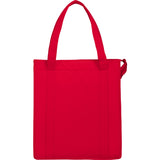Hercules Insulated Grocery Tote Bag — RED (RE) — blank front view — 23