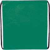 Evergreen Non-Woven Drawstring Bag — Green (GR) — blank product view — 40