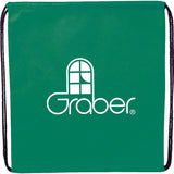 Evergreen Non-Woven Drawstring Bag — Green (GR) — decorated product view — 37
