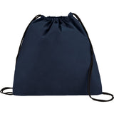 Evergreen Non-Woven Drawstring Bag — Navy Blue (NBL) — blank front view — 13