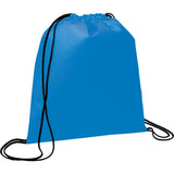 Evergreen Non-Woven Drawstring Bag — Process Blue (PBL) — blank front view — 33