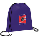 Evergreen Non-Woven Drawstring Bag — Purple (PU) — decorated product view — 8