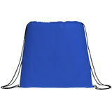 Evergreen Non-Woven Drawstring Bag — Royal Blue (RBL) — blank front view — 29