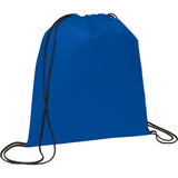 Evergreen Non-Woven Drawstring Bag — Royal Blue (RBL) — blank front view — 28