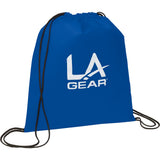 Evergreen Non-Woven Drawstring Bag — Royal Blue (RBL) — decorated product view — 27