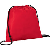 Evergreen Non-Woven Drawstring Bag — RED (RE) — blank front view — 4