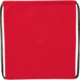Evergreen Non-Woven Drawstring Bag — RED (RE) — blank product view — 6