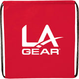 Evergreen Non-Woven Drawstring Bag — RED (RE) — decorated product view — 3