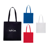 Zeus Non-Woven Convention Tote — Black (BK) — decorated front view — 5