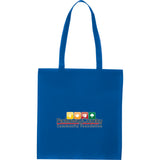Zeus Non-Woven Convention Tote — Blue (BL) — decorated front view — 13