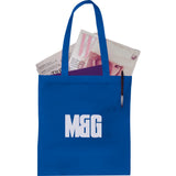 Zeus Non-Woven Convention Tote — Blue (BL) — decorated product view — 15