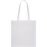 Zeus Non-Woven Convention Tote — White (WH) — blank front view — 12