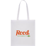 Zeus Non-Woven Convention Tote — White (WH) — decorated product view — 11