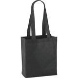 Mini Elm Non-Woven Tote — Black (BK) — blank front view — 23