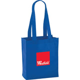 Mini Elm Non-Woven Tote — Blue (BL) — decorated product view — 15
