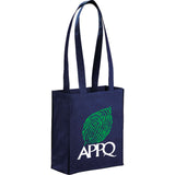 Mini Elm Non-Woven Tote — Navy Blue (NBL) — decorated front view — 10