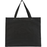 Oak Non-Woven Shopper Tote — Black (BK) — blank front view — 3