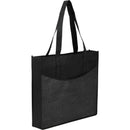 Brooke Recycled Non-Woven Convention Tote — Black (BK) — blank right angle