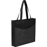 Brooke Recycled Non-Woven Convention Tote — Black (BK) — blank right angle — 27