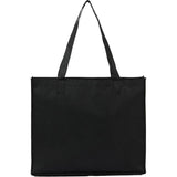Brooke Recycled Non-Woven Convention Tote — Black (BK) — blank back view — 26