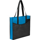 Brooke Recycled Non-Woven Convention Tote — Process Blue (PBL) — blank right angle