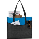 Brooke Recycled Non-Woven Convention Tote — Process Blue (PBL) — blank product view — 4