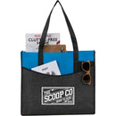 Brooke Recycled Non-Woven Convention Tote — Process Blue (PBL) — decorated product view