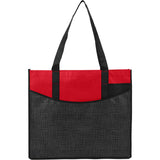Brooke Recycled Non-Woven Convention Tote — Red (RD) — blank front view — 12