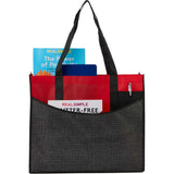 Brooke Recycled Non-Woven Convention Tote — Red (RD) — blank product view — 11
