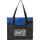 Brooke Recycled Non-Woven Convention Tote — Royal (RYL) — decorated front view