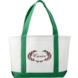 Large Canvas Tote Bag — White w — decorated back view — 53