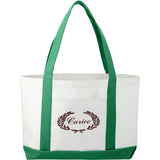 Large Canvas Tote Bag — White w — decorated front view — 52