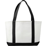 Large Canvas Tote Bag — White — blank back view — 50