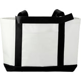 Large Canvas Tote Bag — White — blank front view — 48