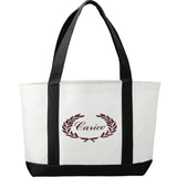 Large Canvas Tote Bag — White — decorated back view — 45