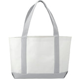 Large Canvas Tote Bag — White — blank back view — 43