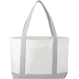 Large Canvas Tote Bag — White — blank front view — 42